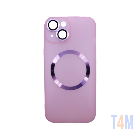 Capa Magnética com Lente de Câmara para Apple iPhone 14 Rosa